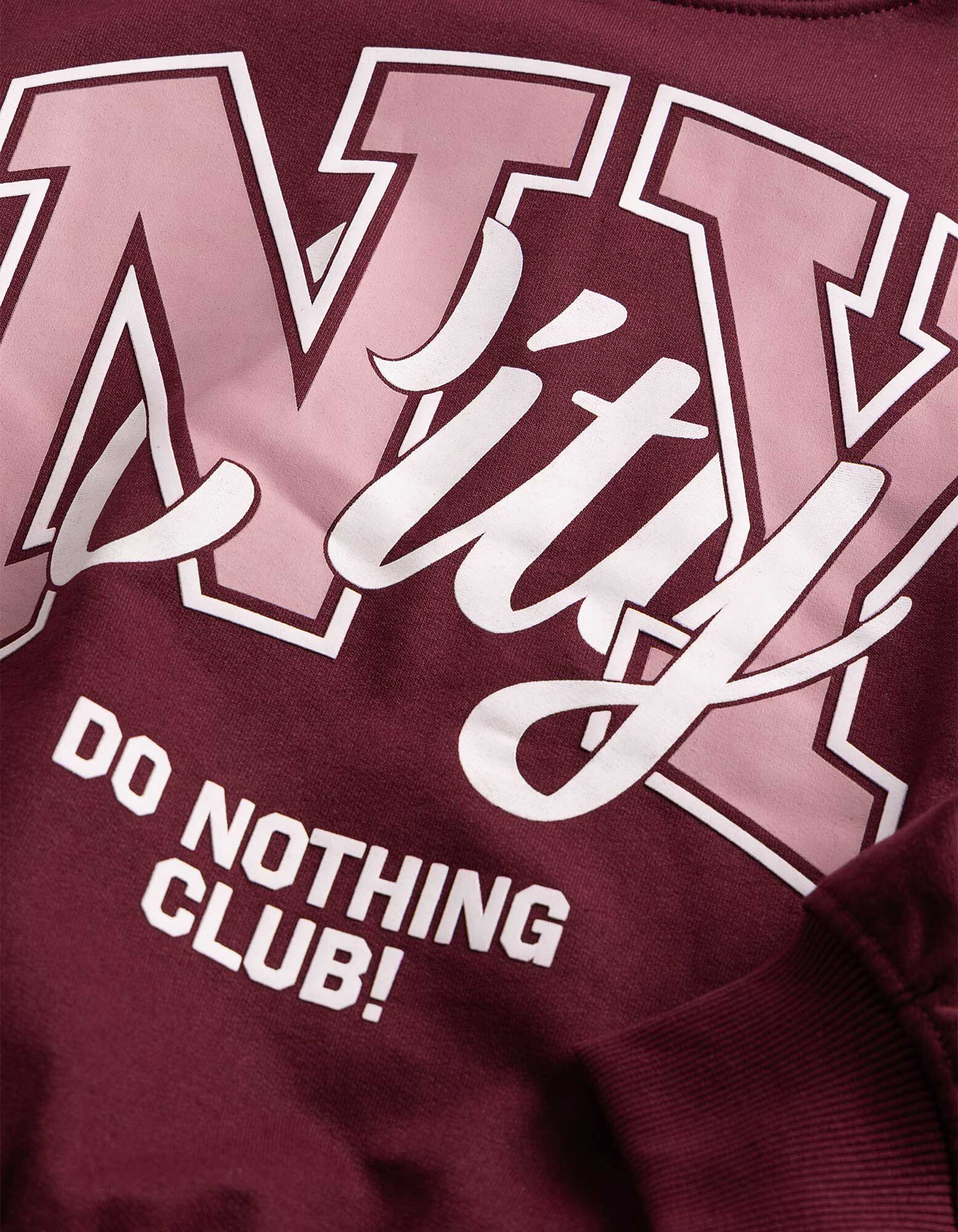 Sweatshirt - Print - Dunkelrot