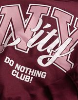 Sweatshirt - Print - Dunkelrot