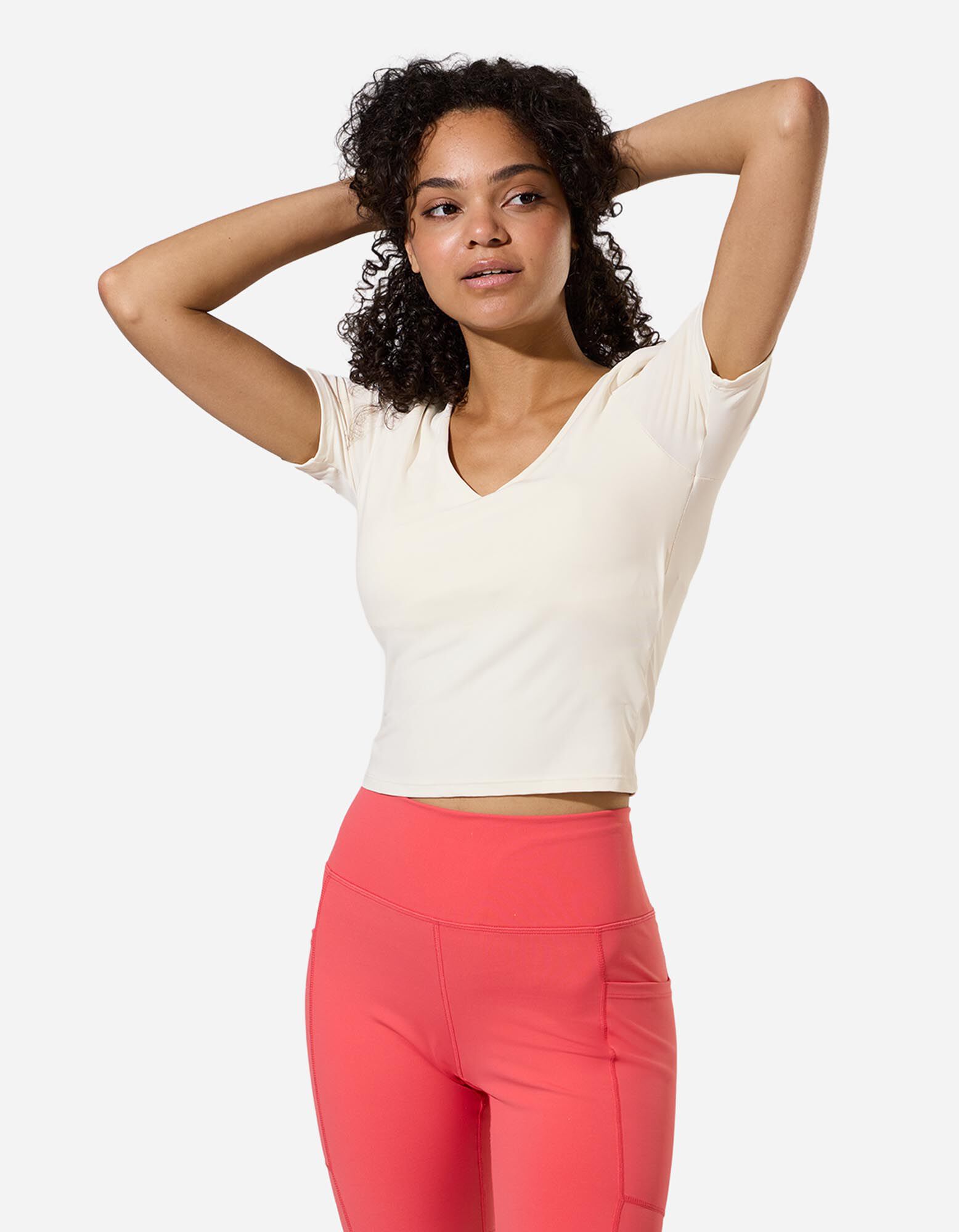T-shirt - Uitneembare cups - Off-White