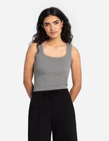 Top - Structură cu nervuri - Gri deschis