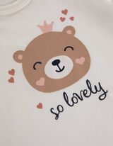 Bodi z dolgimi rokavi - Potisk - belo