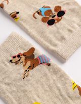 Sokken - Motief all-over - beige