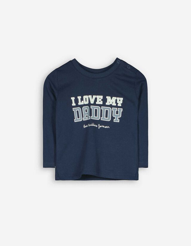 Longsleeve - Vooropdruk - donkerblauw