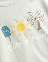 Shirt - Frontprint - hellblau