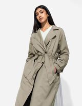 Trenchcoat - Knoopsluiting - lichtgroen
