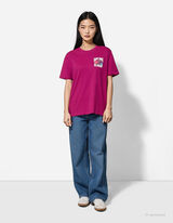 Tričko - Potisk - tmave cervená