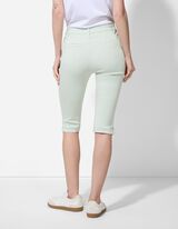 Kalhoty capri - Směs s viskózou - sv. zelena