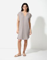 Suknelė marškiniai - Muslinas - smelio spalvos