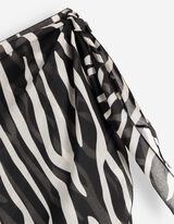 Tuch - Zebramuster - schwarz