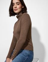 Maglione - Collo dolcevita - marrone