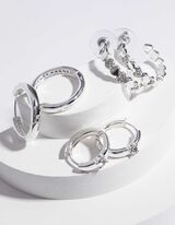 Oorbellen - Set van 3 - zilver