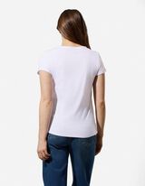 T-Shirt - Glitzerprint - Wei&szlig;
