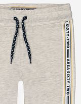 Pantalon de jogging - Rayures contrastantes - Gris clair