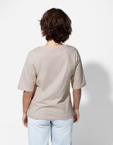 Tričko - Výšivky - béžová