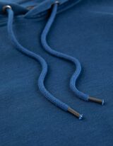 Majica s kapuljačom - mje&scaron;avina pamuka - tamno plava