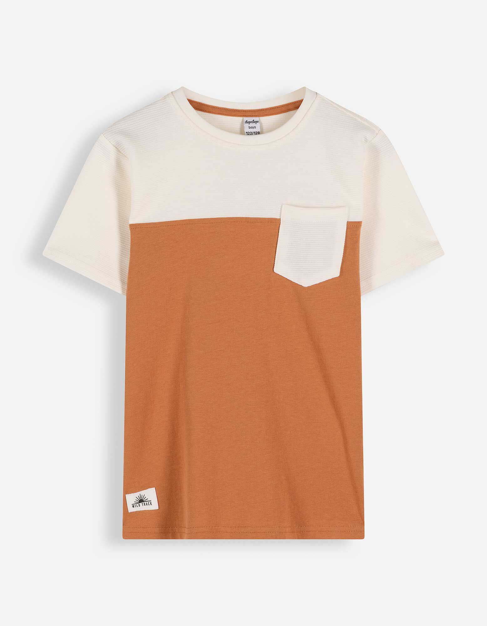 T-Shirt - Color-Blocking - orange