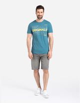 Short en jean - Gris