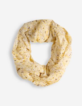 Loop-Schal - Allover-Print - hellgelb