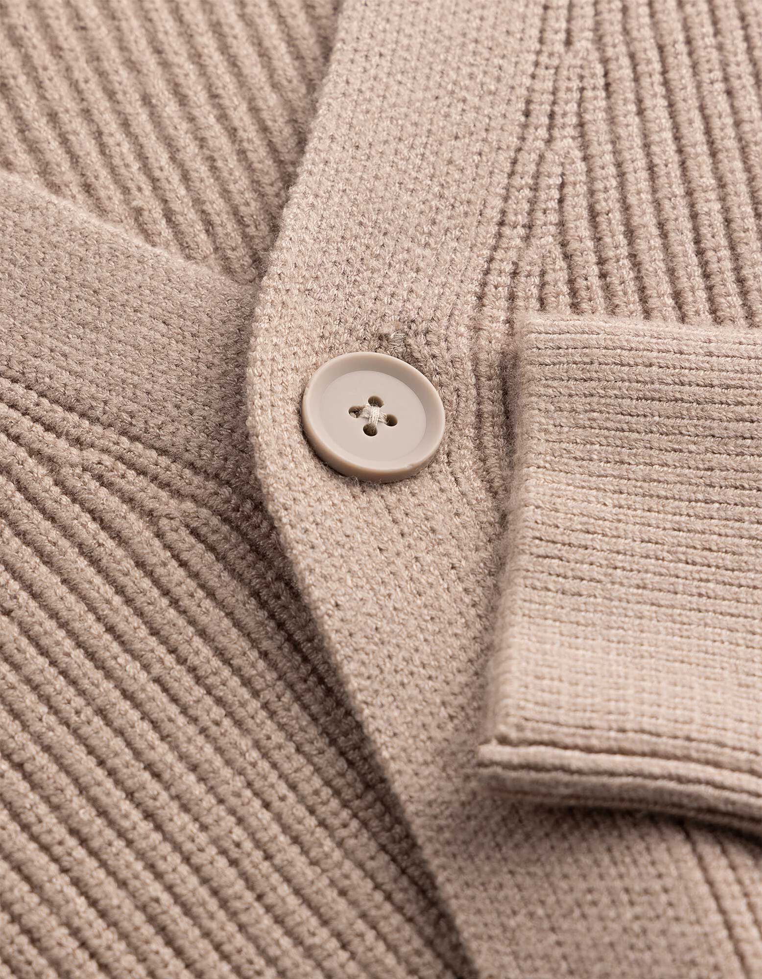 Cardigan - Knopfleiste - Beige