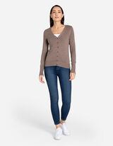 kardigan - Regular Fit - brazowy