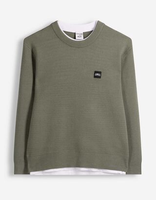 Strickpullover - Loose Fit - Khaki