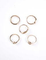 žiedas - Dekoratyvūs akmenukai - auksinis