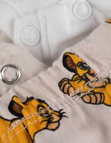 Sada obsahující tričko, kalhoty a bryndák - Lví král - bílá