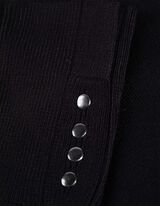 Strickpullover - Zierknöpfe - schwarz