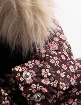 Winterjacke - Allover-Print - Dunkelbraun