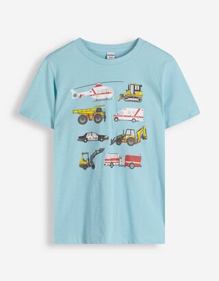 Shirt - Frontprint - hellblau