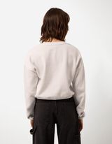 Mikina - Okr&uacute;hly v&yacute;strih - bezova