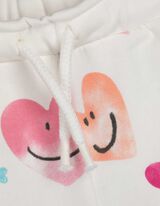 Joggingbroek - Print all-over - wit