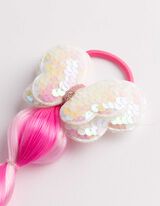 Guma do vlasů - Aplikace z flitrů - pink