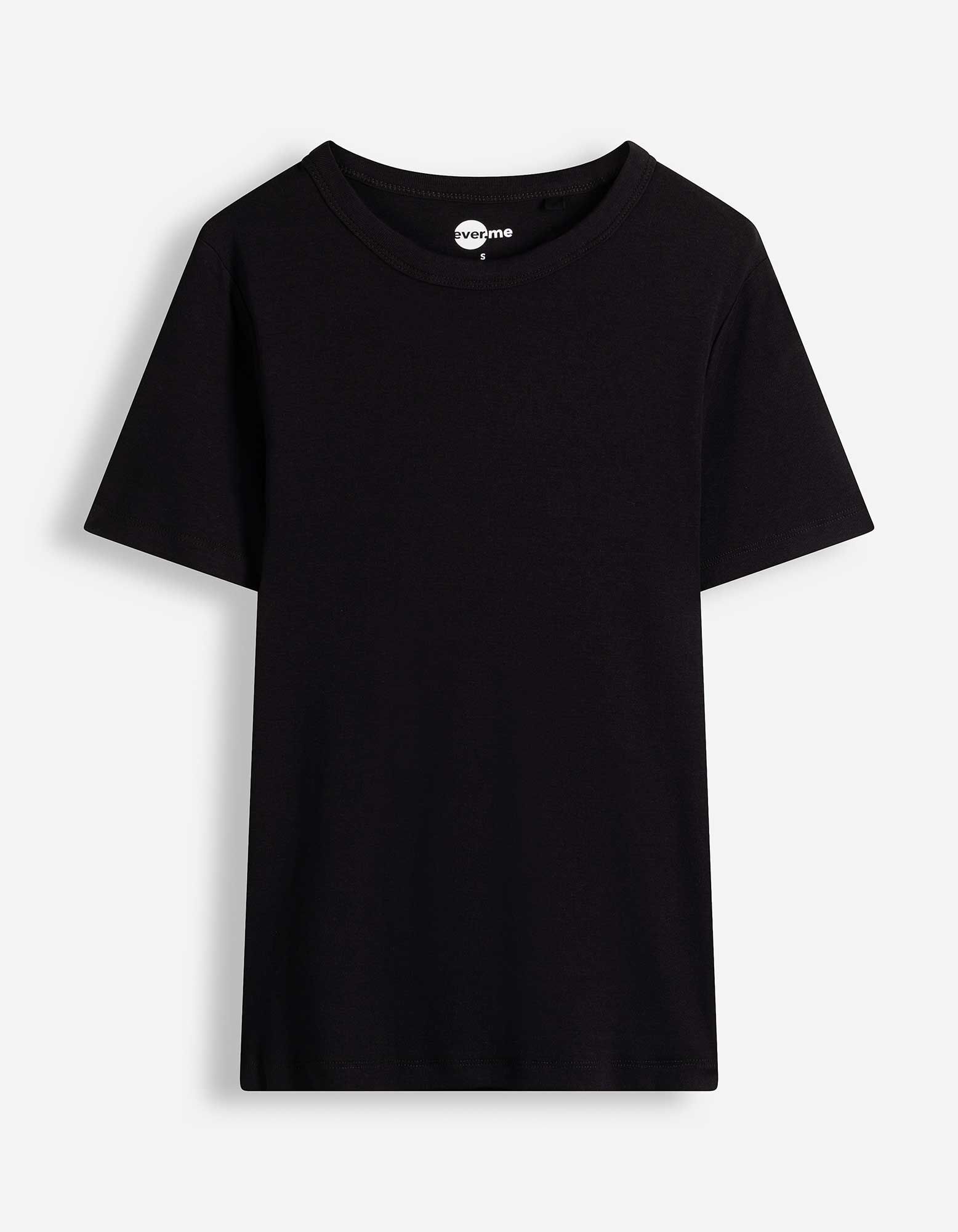 T-Shirt - Modal-Anteil - Schwarz