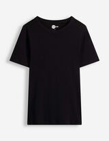 T-Shirt - Modal-Anteil - Schwarz