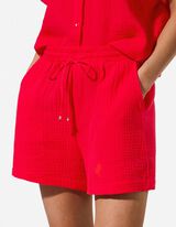 Shorts - Musselin - Rot