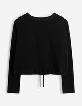 Propínací mikina - Šňůrka - cerná