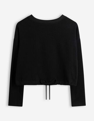 Propínací mikina - Šňůrka - cerná