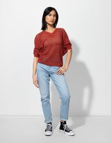 Trui - Vleermuismouwen - donkerrood