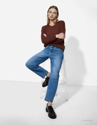Jeans - Balloon Fit - blau