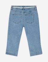 Kapri pantalone - Visoki struk - plava