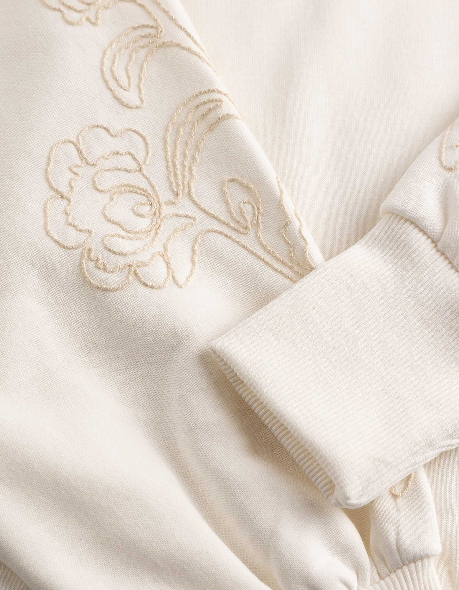 Sweatshirt - Ballon&auml;rmel - Off-White