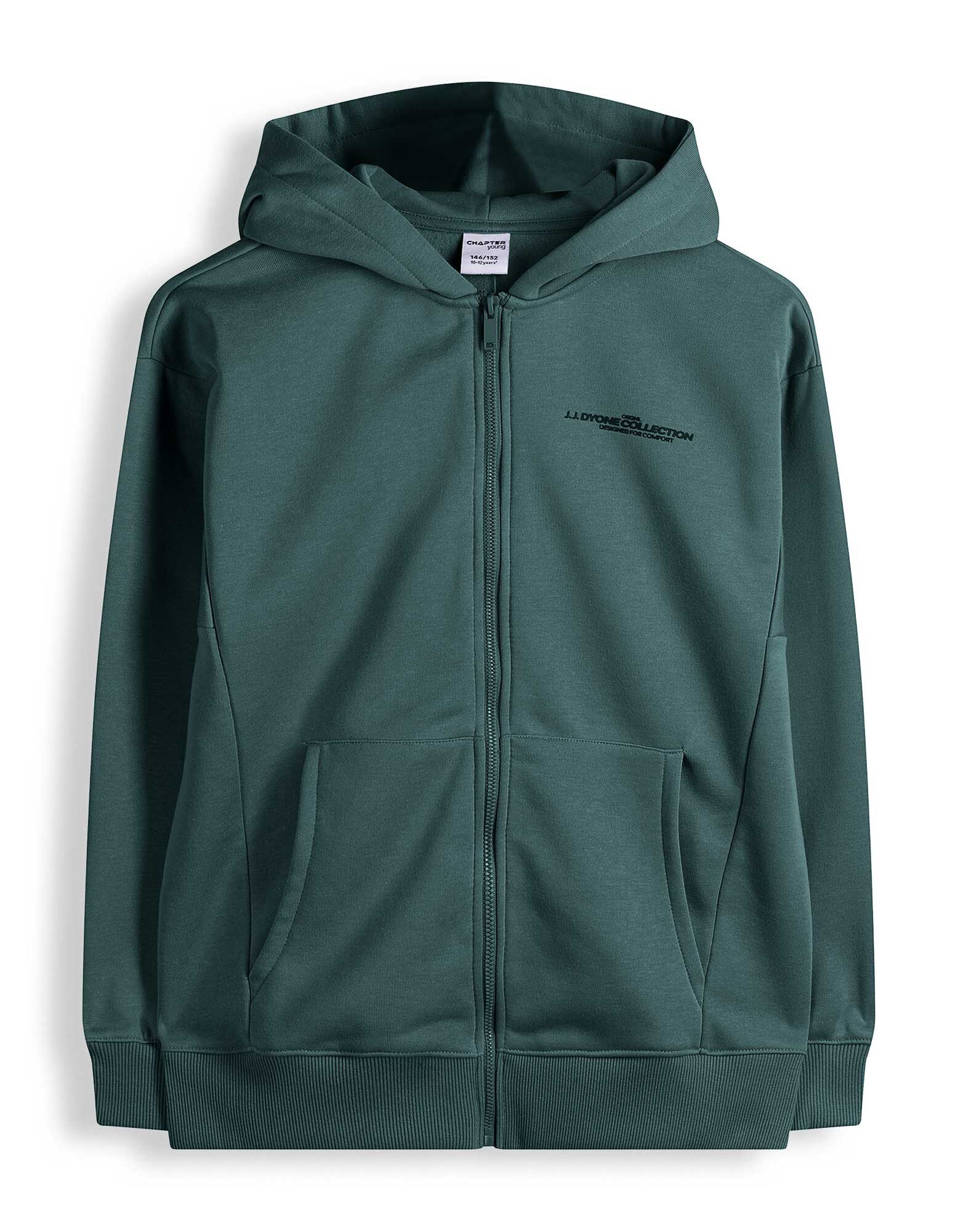 Sportska majica sa zatvaračem - Oversized Fit - Tamnozelena