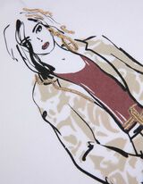 T-Shirt - Stickereien - weiß