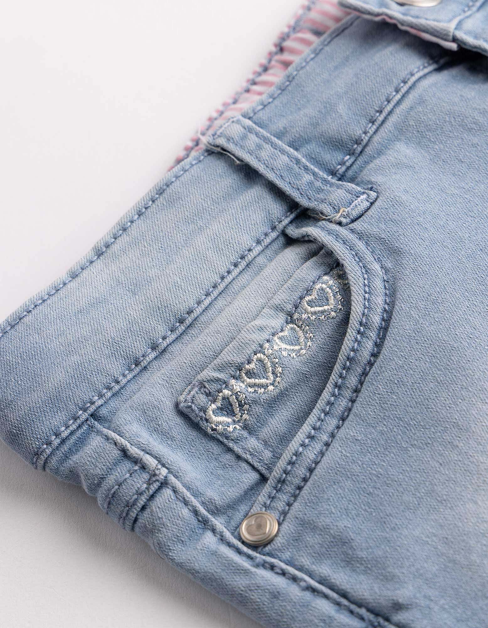 Short - Broderies - bleu clair