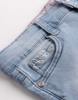 Short - Broderies - bleu clair