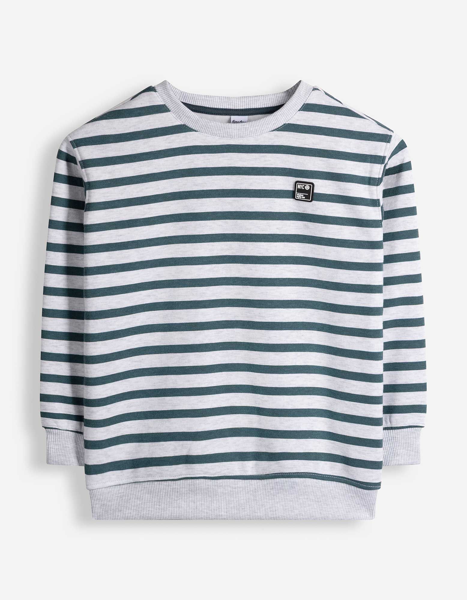 Sweatshirt - Strepen - Lichtgrijs