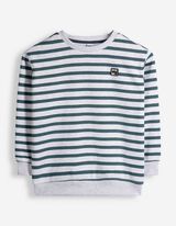 Sweatshirt - Strepen - Lichtgrijs