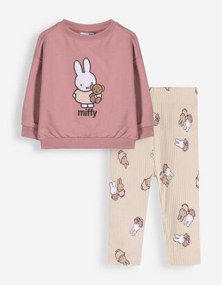 Set aus Sweatshirt und Leggings - Miffy - Rosa