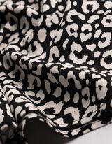 Blusentop - Allover-Print - Schwarz